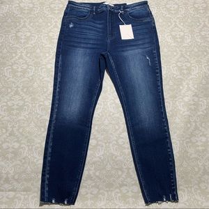 Kancan high rise ankle skinny jeans size XL NWT